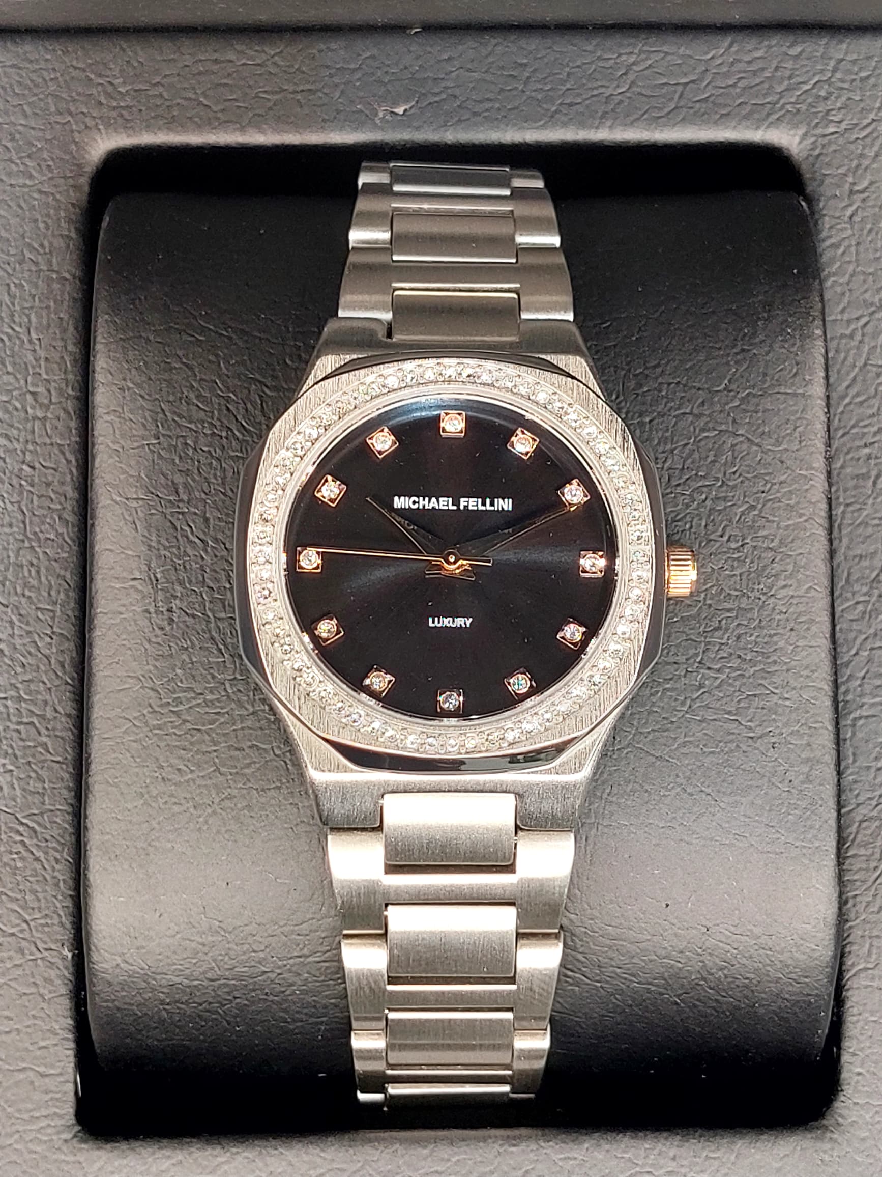 ساعت مجلسی زنانه برندMichael Fellini مدل NO-2450 مشکی