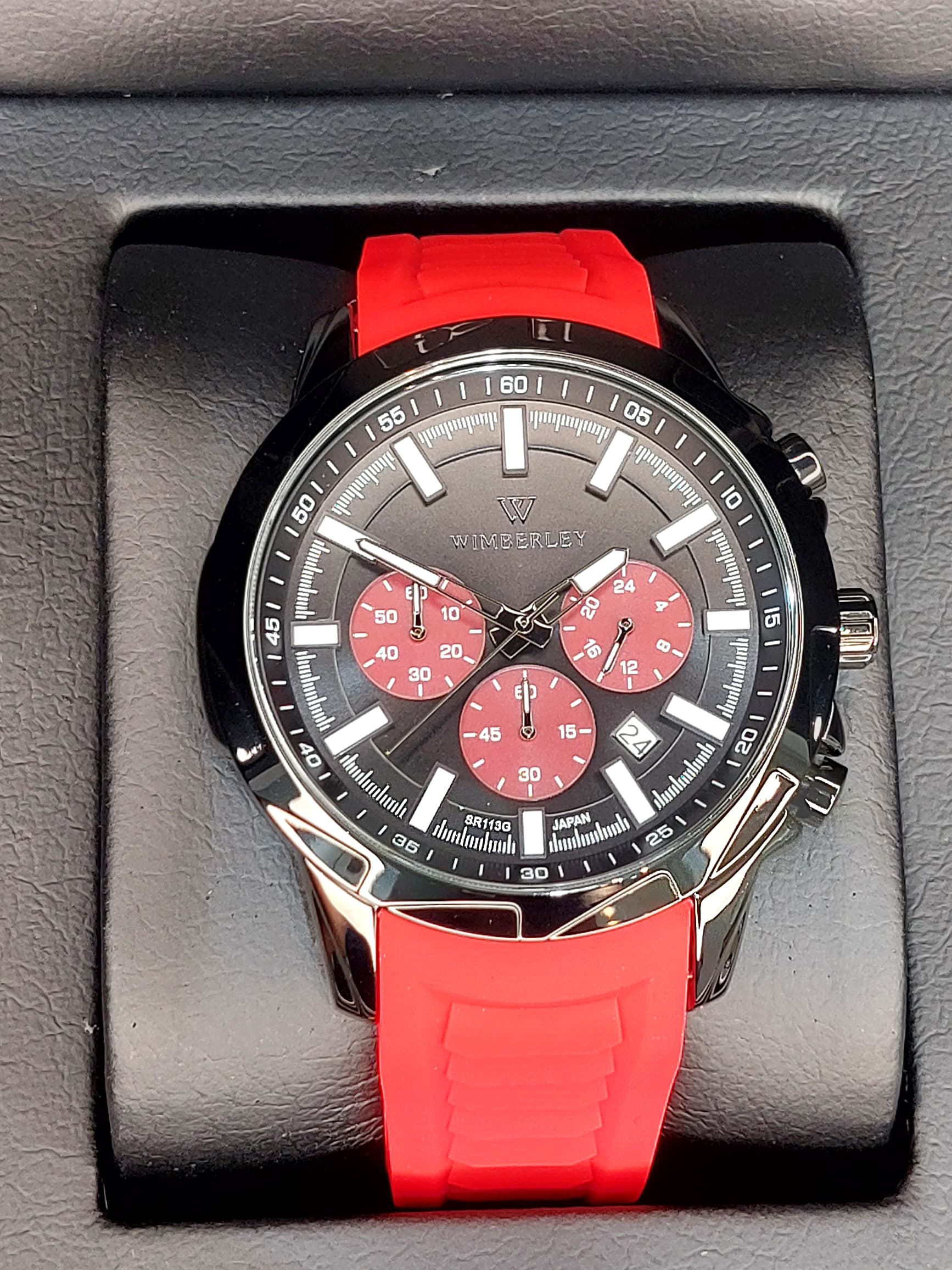 ساعت اسپرت مردانه برند Wimberley مدل WB-SR113G قرمز