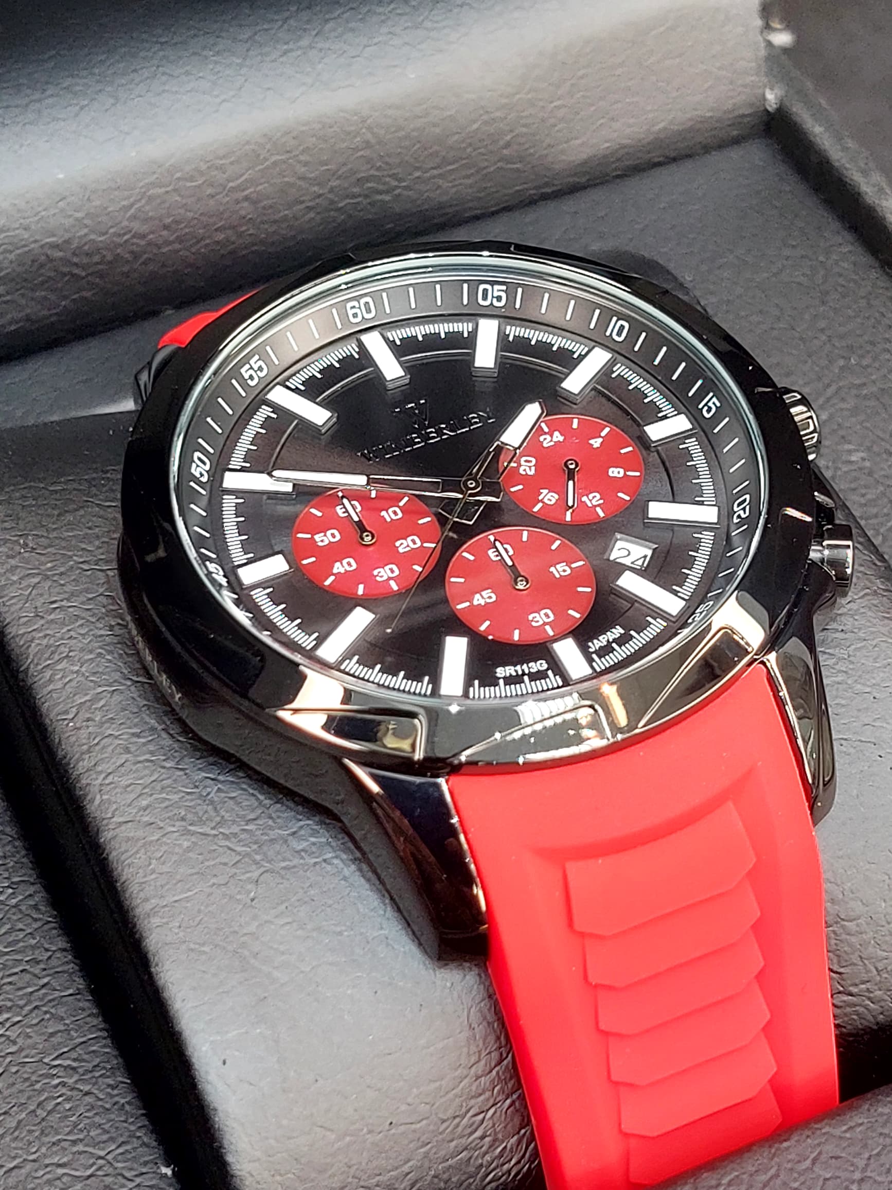 ساعت اسپرت مردانه برند Wimberley مدل WB-SR113G قرمز