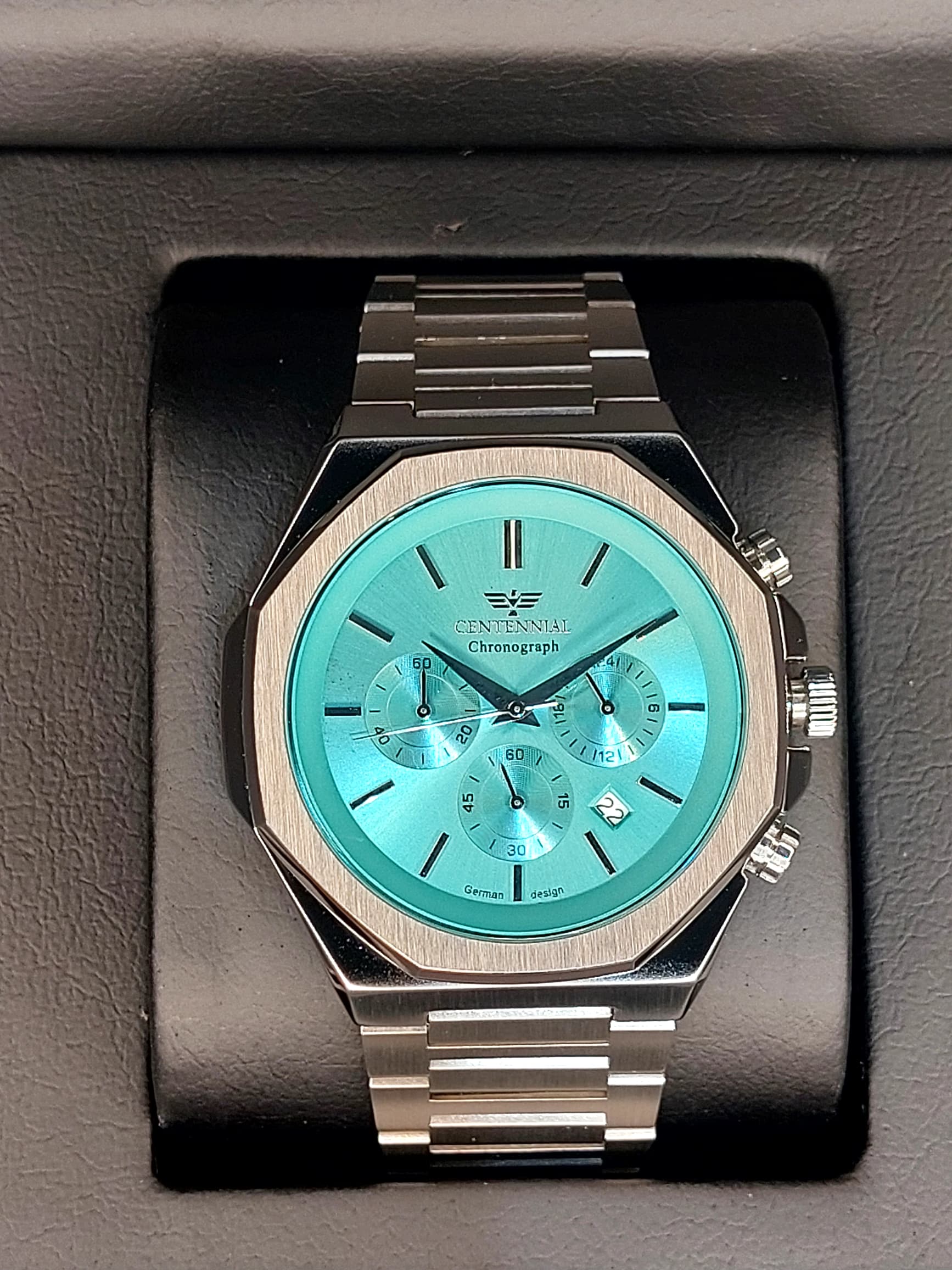 ساعت کلاسیک مردانه برند Centennial مدل MS.2250.802G آبی متالیک روشن